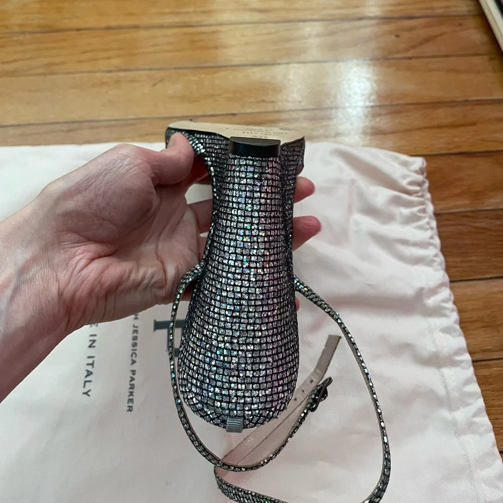 SJP (Sarah Jessica Parker) Glitter Wedge “Boca” Sandals (size 37.5) - Picture 7 of 14